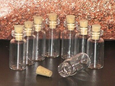 100 2ml Clear Glass Bottles With Cork Top