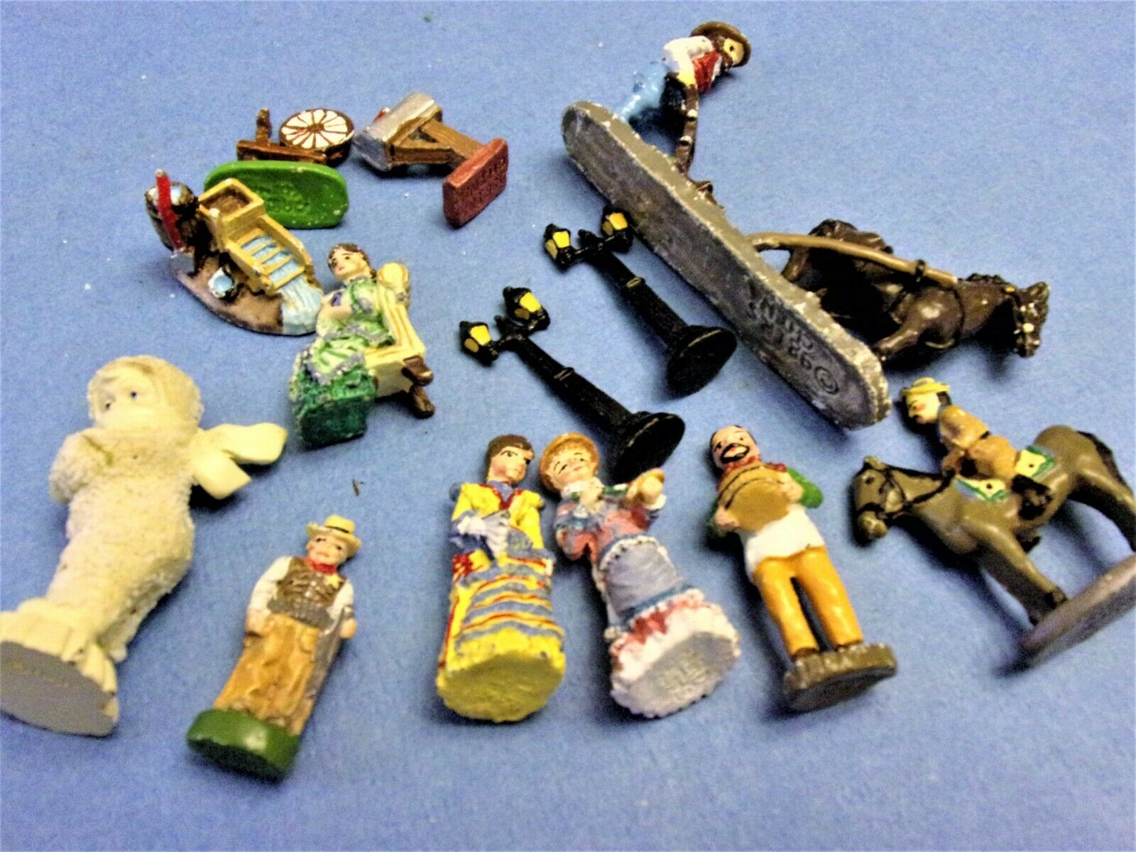 Vintage Miniature Metal Figurines Lot Dollhouse Fairy Garden Curio Collections