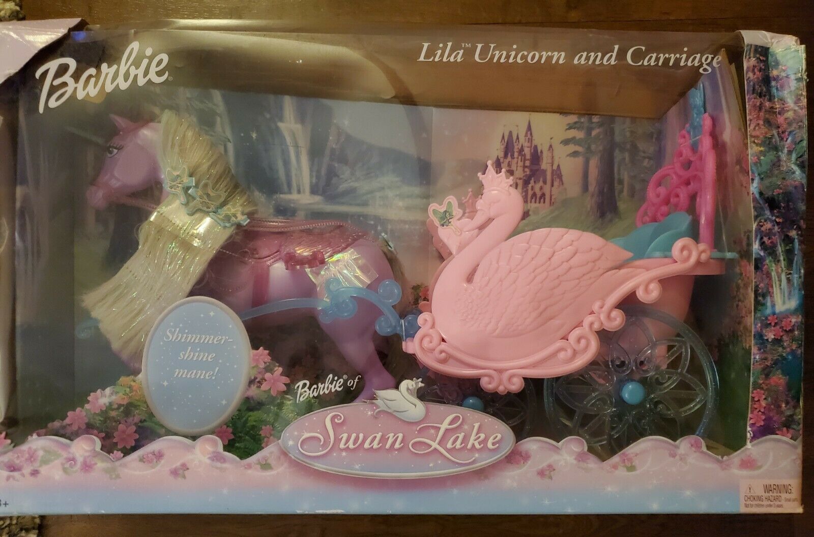 Barbie Swan Lake Lila Unicorn & Carriage Set New In Box