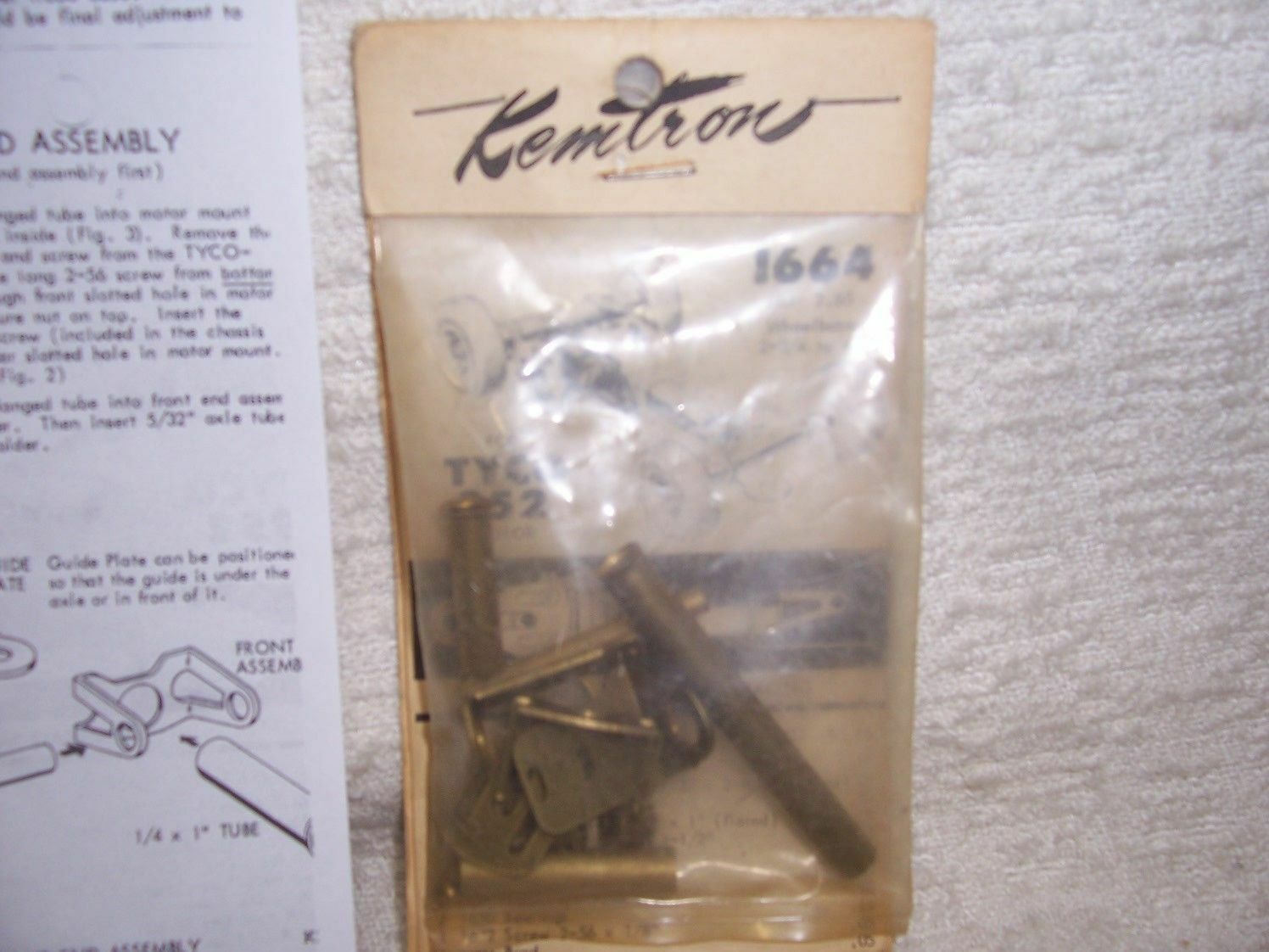 1/32 Vintage Kemtron Brass Slot Car Chassis Kit #1664 For Tyco 952 Open Motors