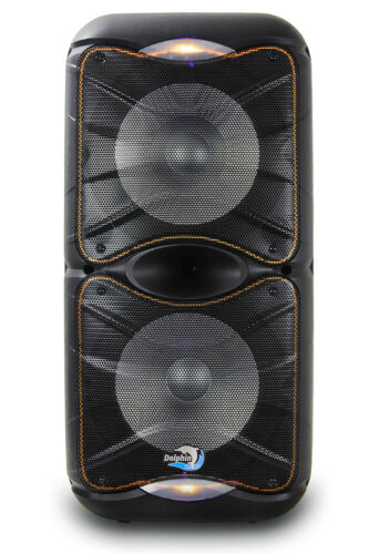Dolphin Sp-212rbt Rechargeable Bluetooth Party Speaker System Dual 12" 3600 Watt