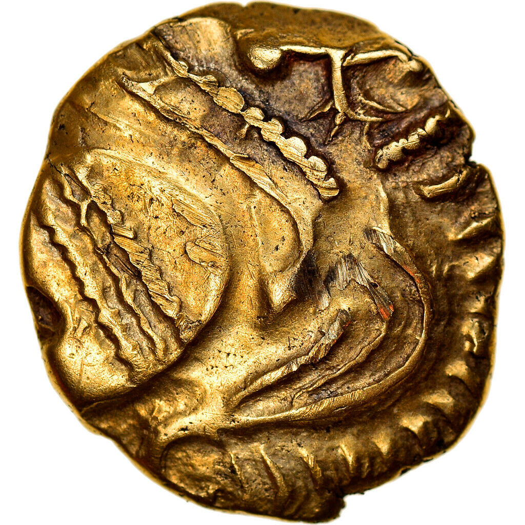 [#867292] Coin, Aulerci Eburovices, 1/4 De Statère Au Loup Et à La Joue