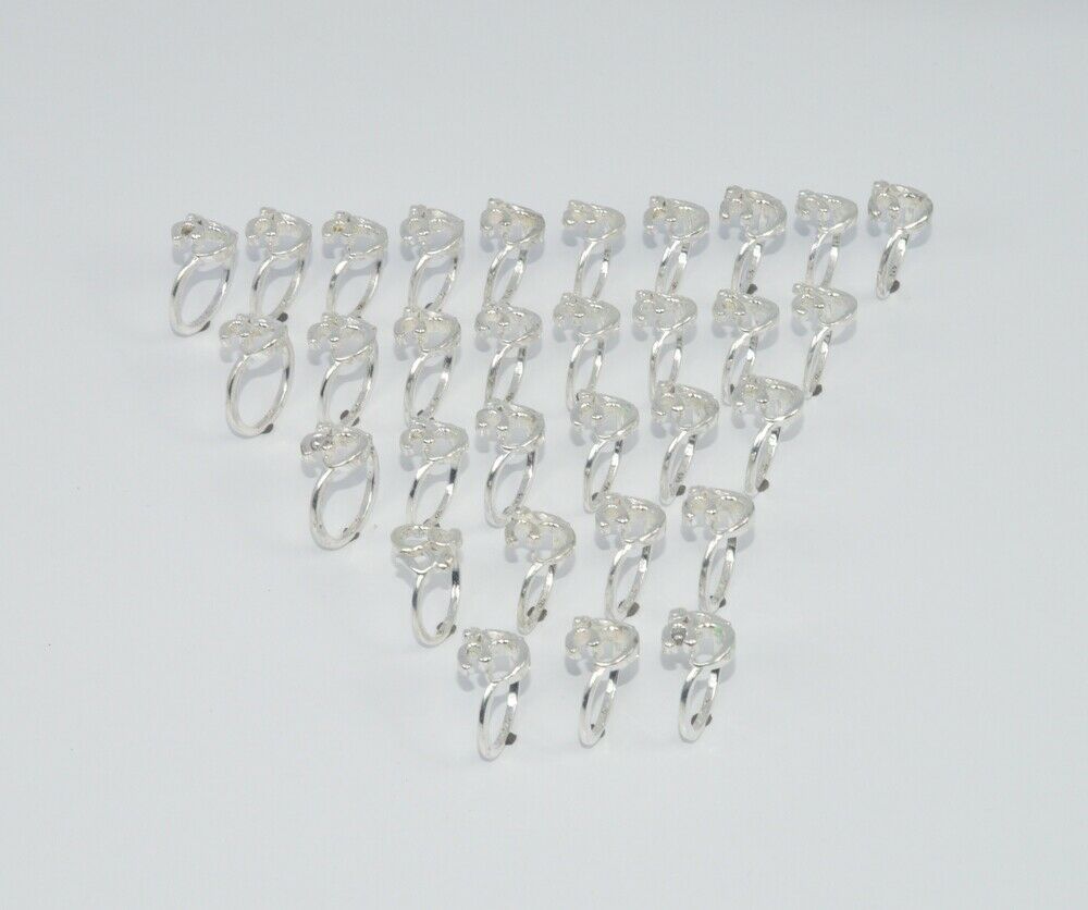 Wholesale 31pc Silver Plated Plain Om Ring Lot Gt100gt100