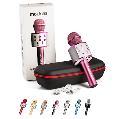 Mockins Portable Wireless Bluetooth Karaoke Microphone Purple Holiday Gift Kids
