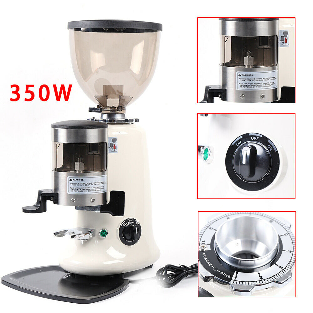 110v 350w 1400rpm Espresso Coffee Grinder Burr Mill Machine Home Commercial Us