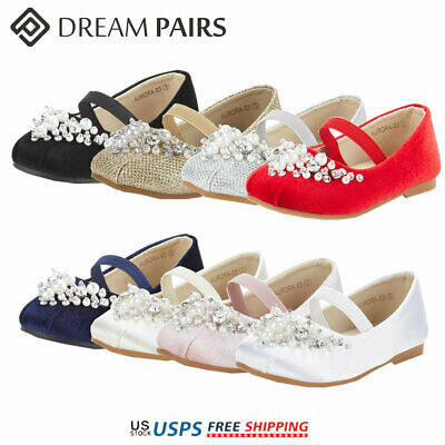 Dream Pairs Kids Girls Flat Shoes Casual Mary Jane Shoes Princess Wedding Shoes