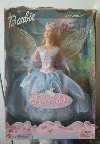 Swan Lake Barbie Doll As Odette Light Up Wings W/tiara 2003 Nib Mint Fairytale