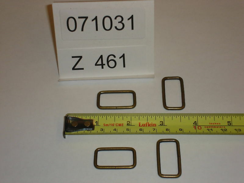 5350 Metal Rectangular Rings  Ant & Pol Brass - Z461,2