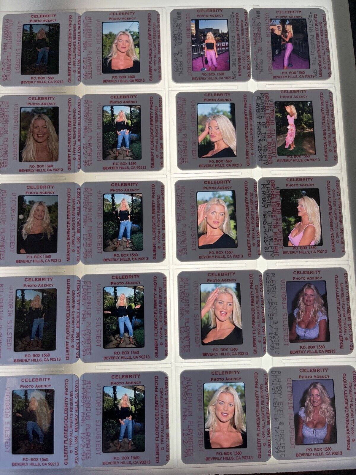 Lot Of Sexy Victoria Silvstedt Playmate Vintage 35mm Slide Transparency Photo 62