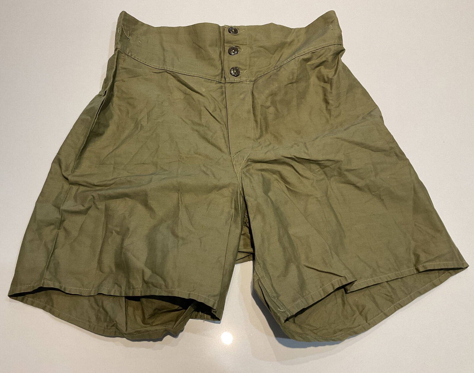 Unused 1945 Original Wwii U.s. Army Military Drawers Cotton Od Shorts Sz 30 Ww2