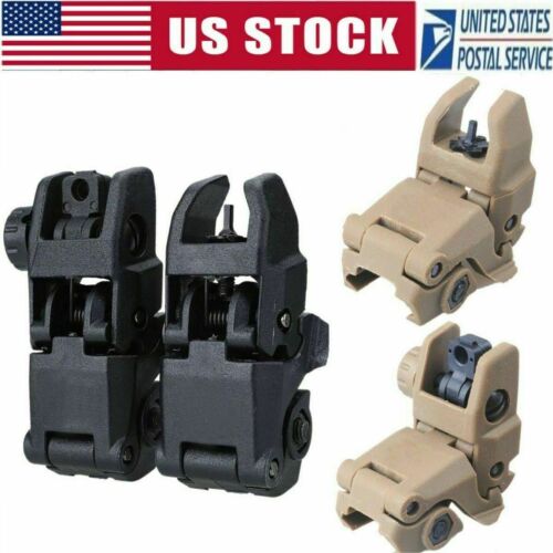 Premium Tactical Low Profile Flip-up Nylon Sights Folding Front And Rear Set Usa
