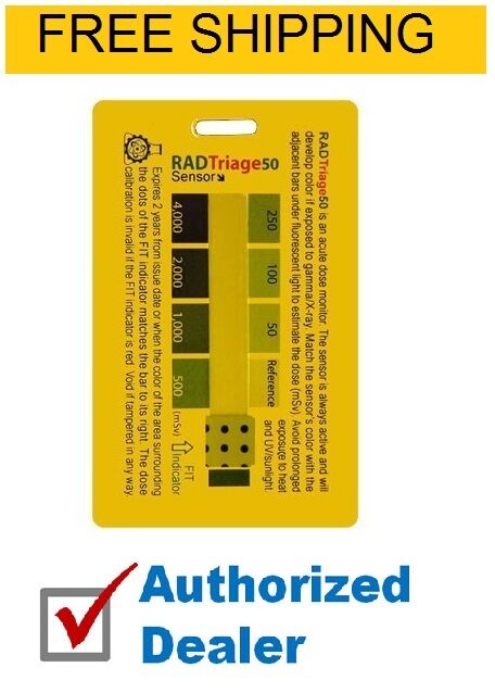 Radtriage 50 Personal Radiation Detector For Wallet Or Pocket , Free Shipping