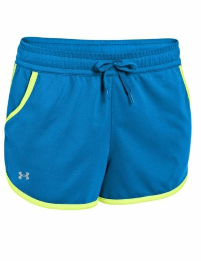 New Under Armour 1246537 Heat Gear Semi Fitted Shorts Color 428 Blue 2 Sizes
