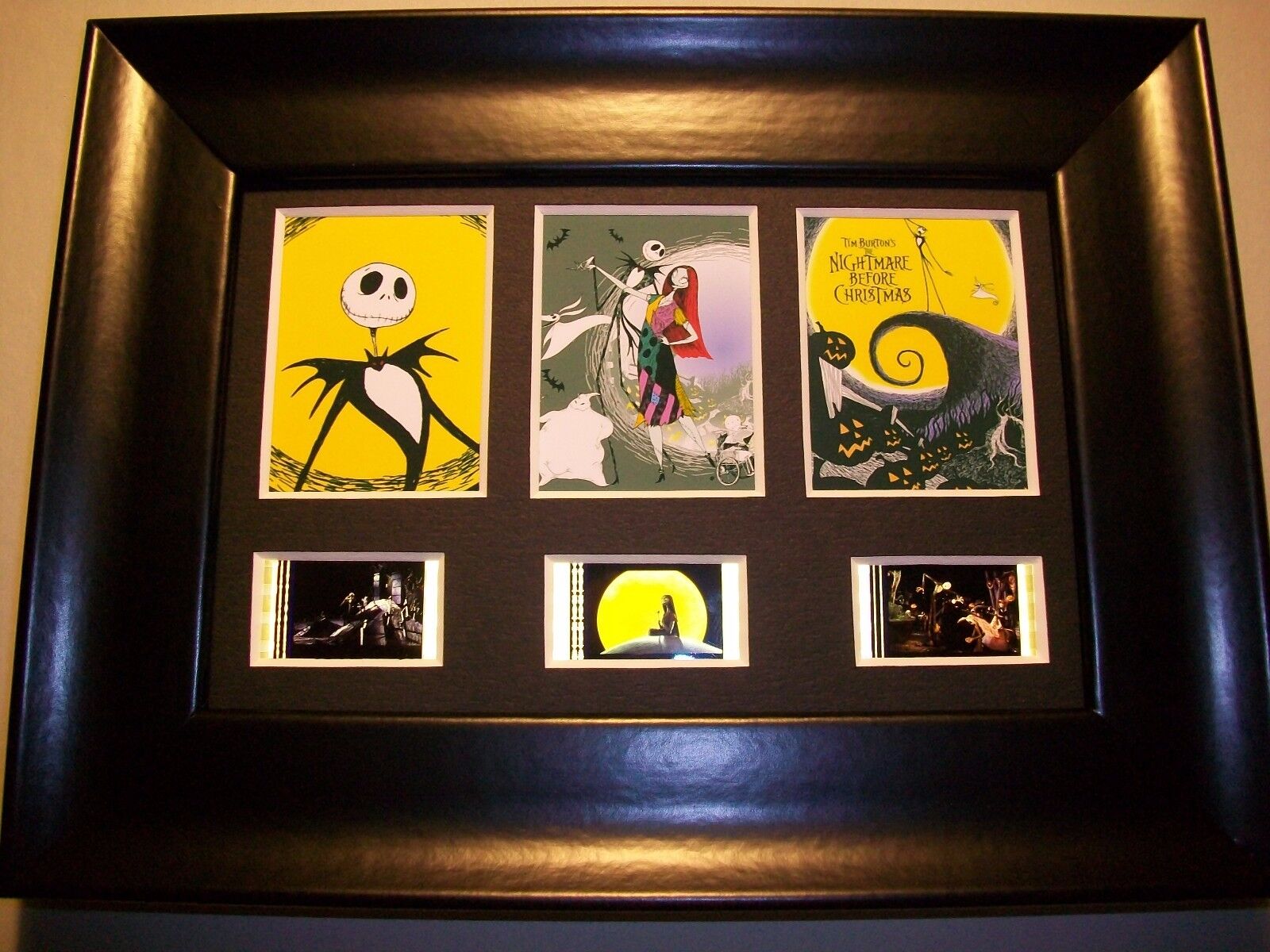 Nightmare Before Christmas Framed Trio Movie Film Cell Memorabilia Collect Gift