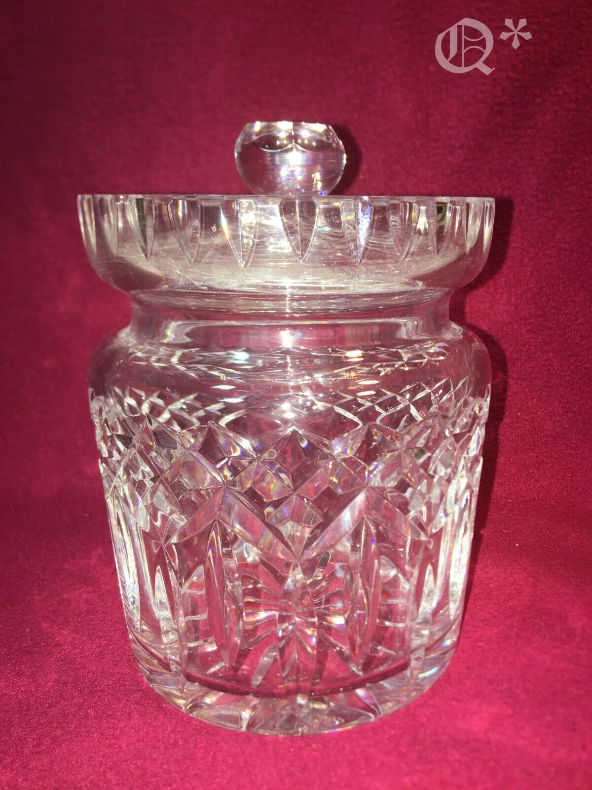 Vintage Waterford Rare Cut Crystal Jar With Lid