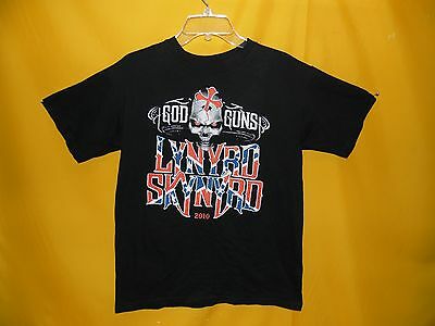 Lynyrd Skynyrd God & Guns 2010 Tour T-shirt With Bret Michaels & 38 Special Tee