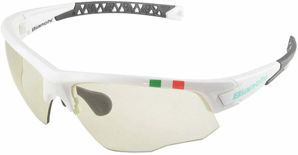 Bianchi Sunglasses Half Rim Dimming Daynite Lens Free Size White / Celeste