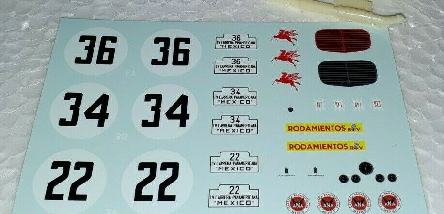 1/43 Decals Only- Lancia D24-iv Carrera Panamericana 53