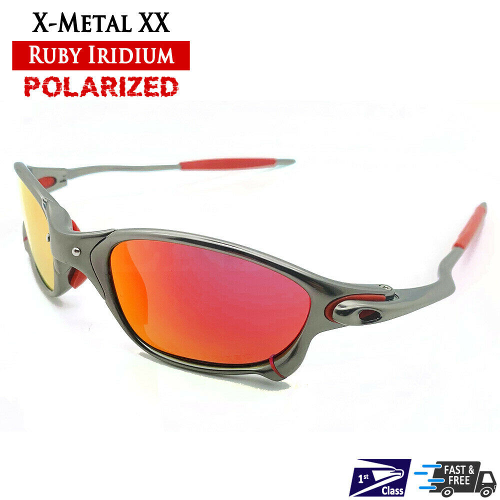 Metal Xx Sunglasses With Alloy Frames & Polarized Ruby Iridium Lenses - Usa
