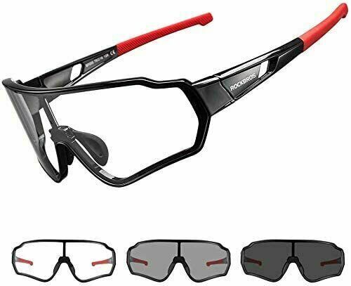 Rockbros Full Frame Photochromic Sunglasses Outdoor Cycling Glasses Uv400