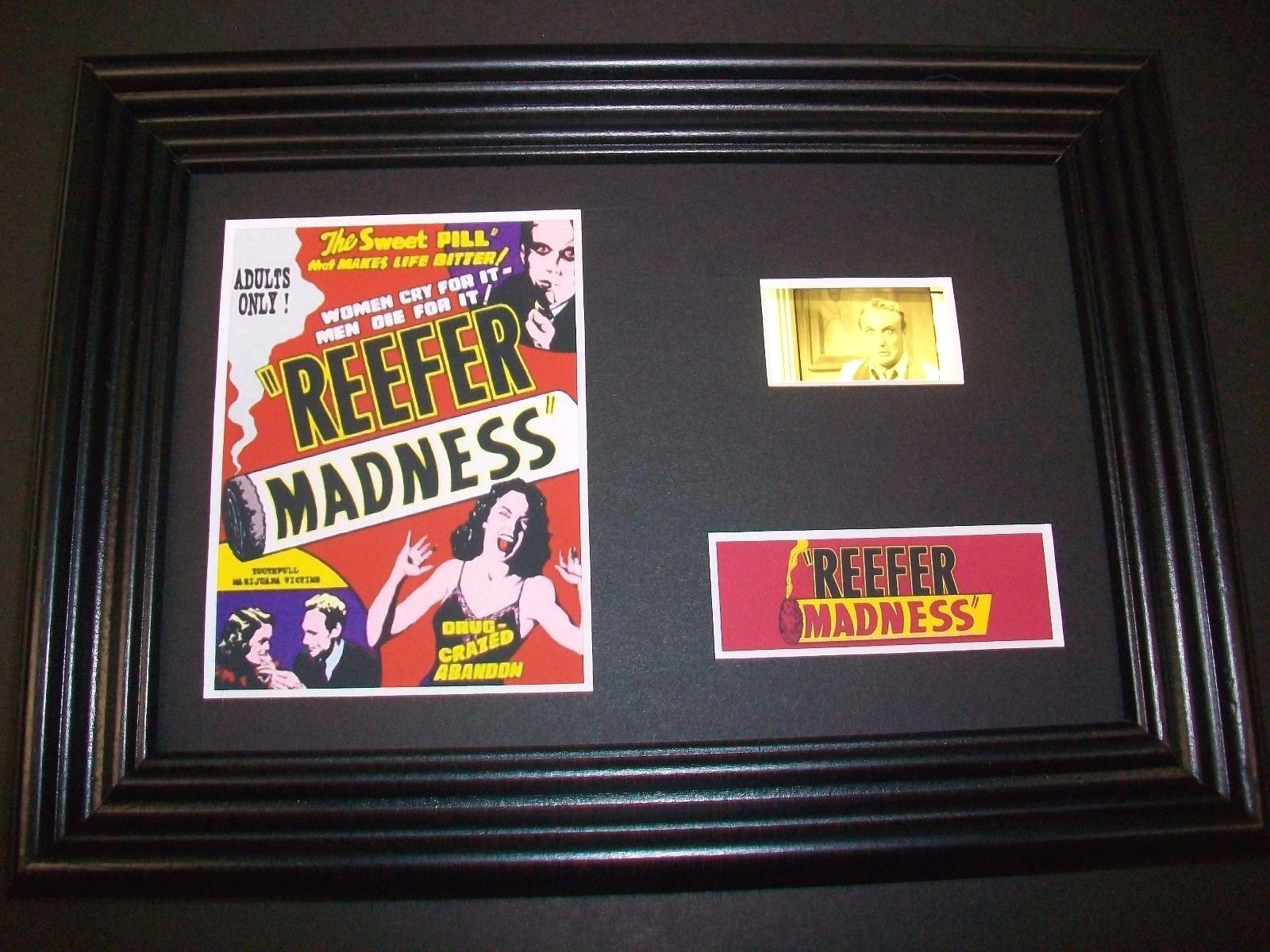 Reefer Madness Framed Movie Film Cell Memorabilia Compliments Poster Dvd Weed