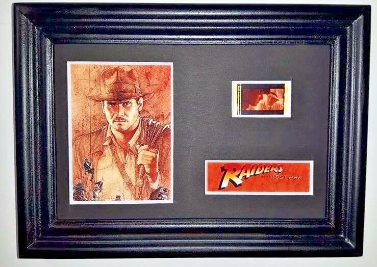Raiders Of The Lost Ark Framed Movie Film Cell Complements Poster Dvd Book