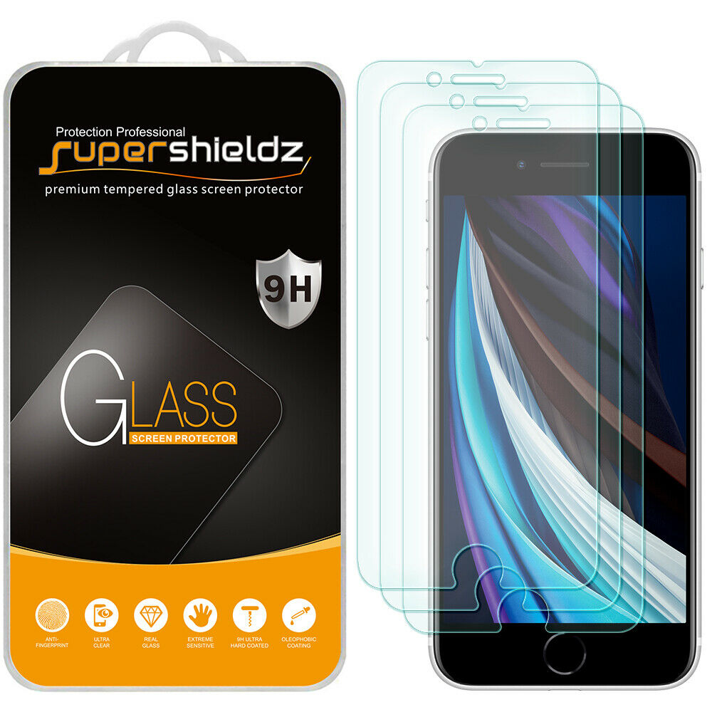 3x Supershieldz For Apple Iphone 8/ Se (2020) Tempered Glass Screen Protector
