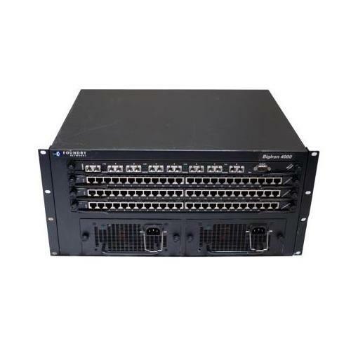 Foundry Networks B4000 4-slot Chassis W/2x Ac Power Supply+ Installed Cards Used