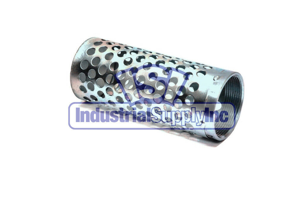 Strainer | Long Thin | Round Hole | 2" Npsh | Zinc Plated | Industrial Supply