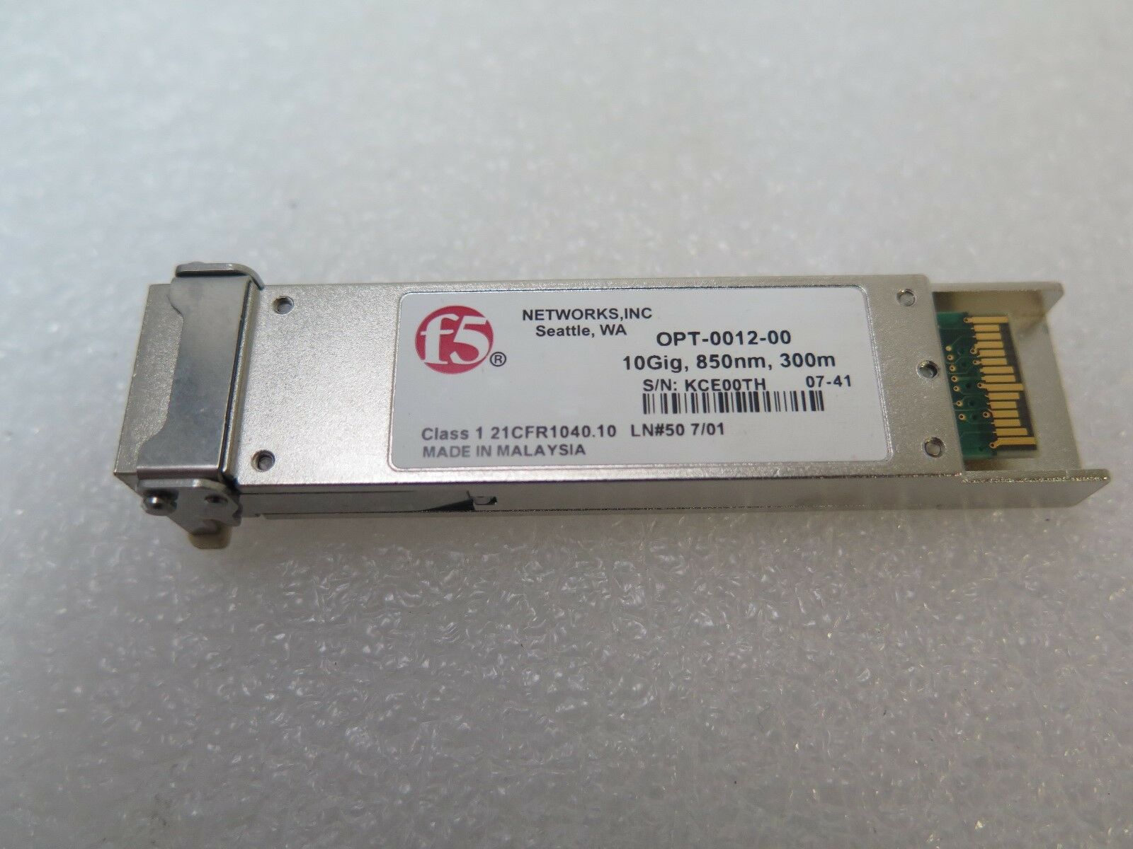 F5 Networks Opt-0012-00 Xsfp 10gig Transceiver