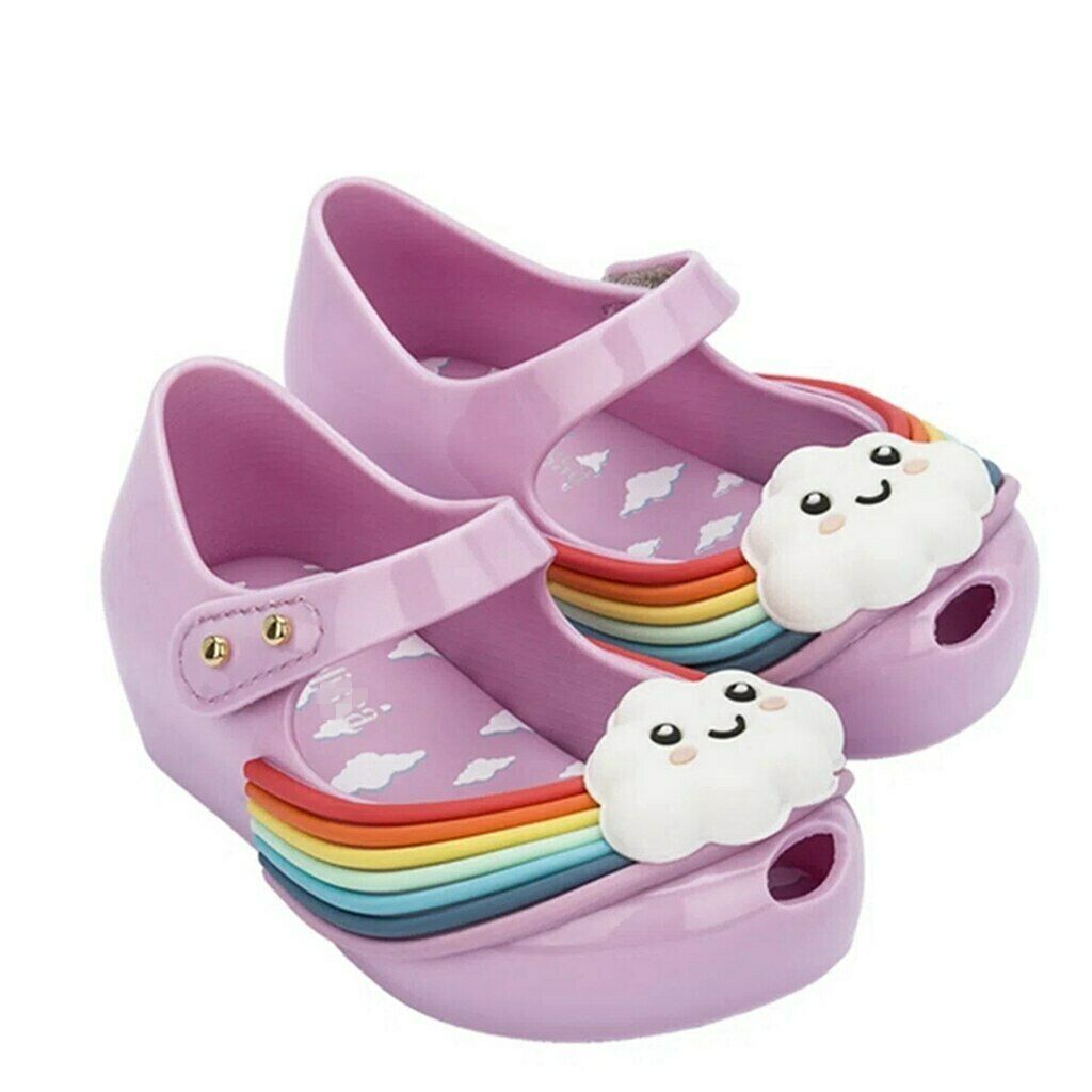 Mini Melissa Rainbow Jelly Shoes Girl Non-slip Kid Toddler Sandals Us Size 6-11