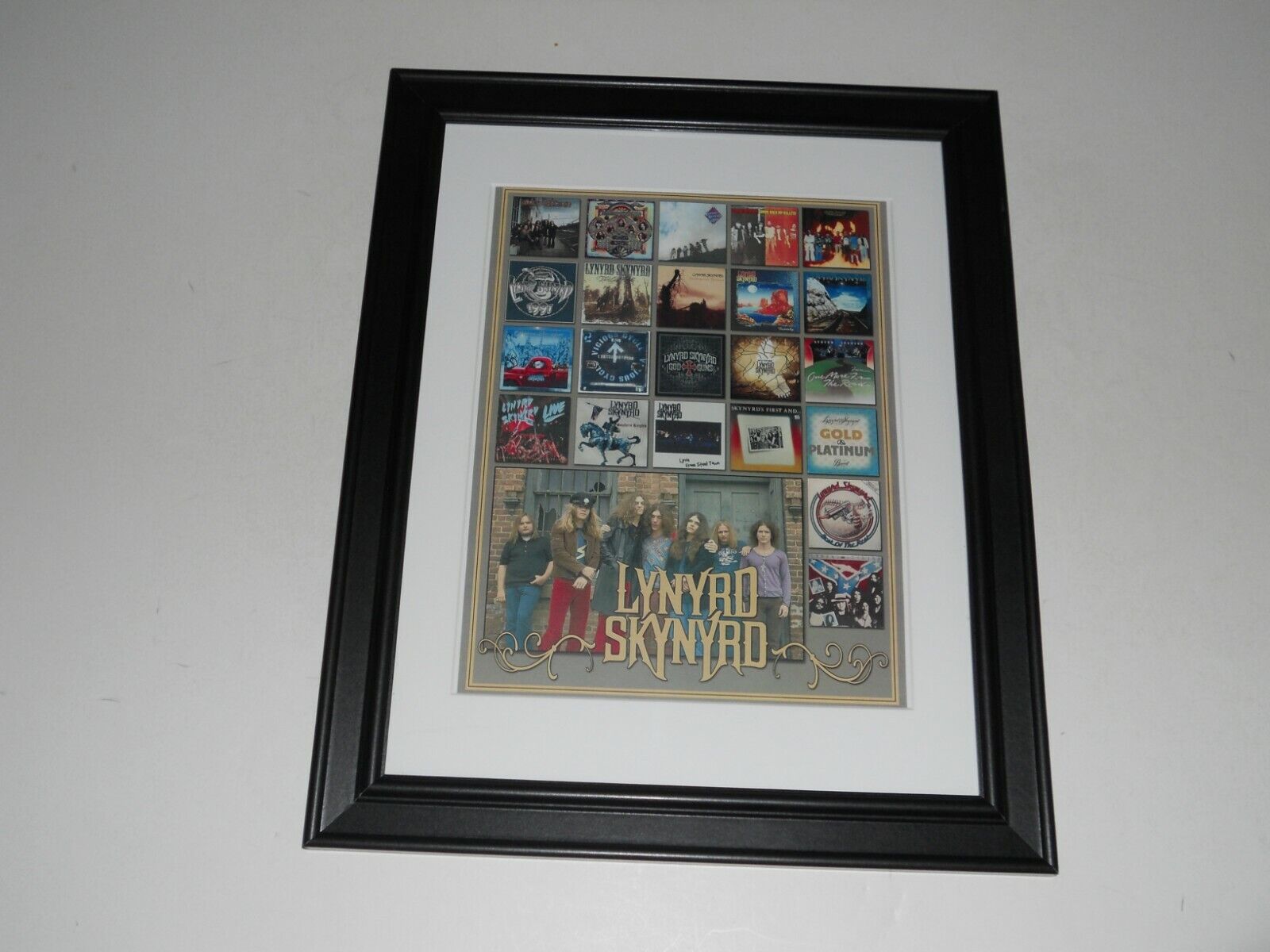 Framed Lynyrd Skynyrd 1972-2020 Entire Catalog Album Cover Art 14"x17"