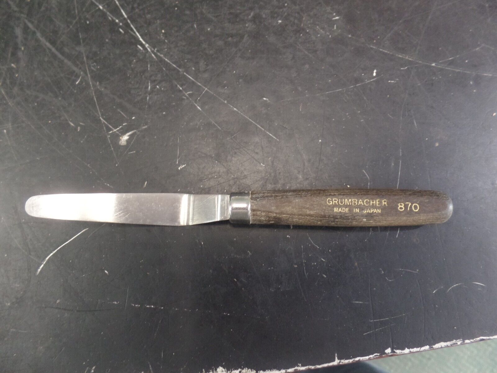 Vintage Grumbacher 870 Palette Knife Wood Handle Japan
