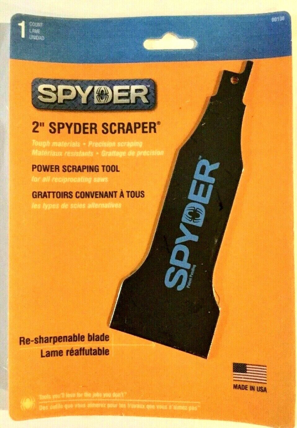 Spyder 2" Power Scraper Universal Reciprocating Saw Attachment Re-sharpenable