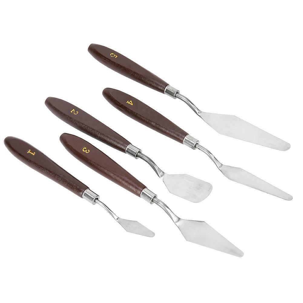 5x Stainless Steel Palette Knife Scraper Spatula For Artist Oil Painting Acrylic