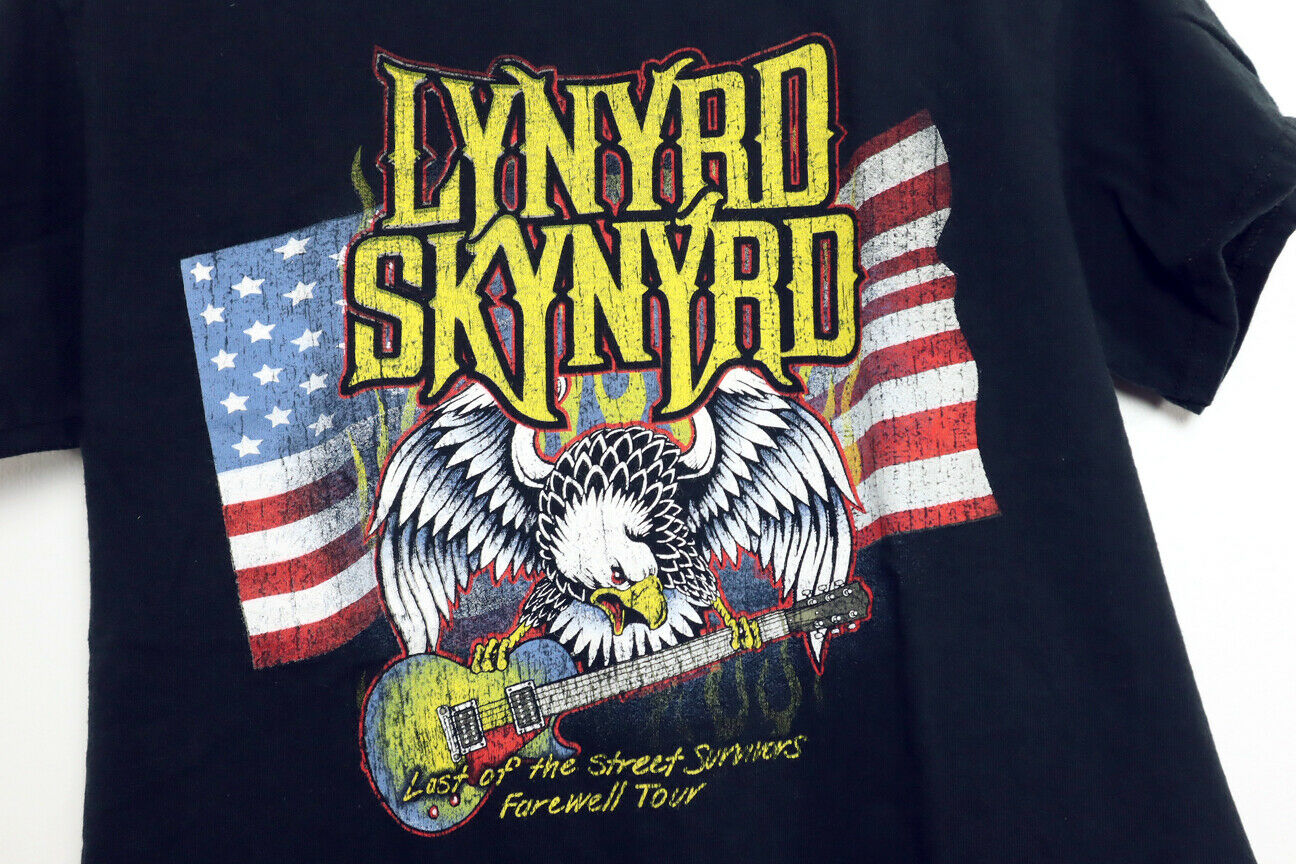 Lynard Skynard Last Of The Street Survivors Farewell Ny Tour Black T-shirt  Sz S