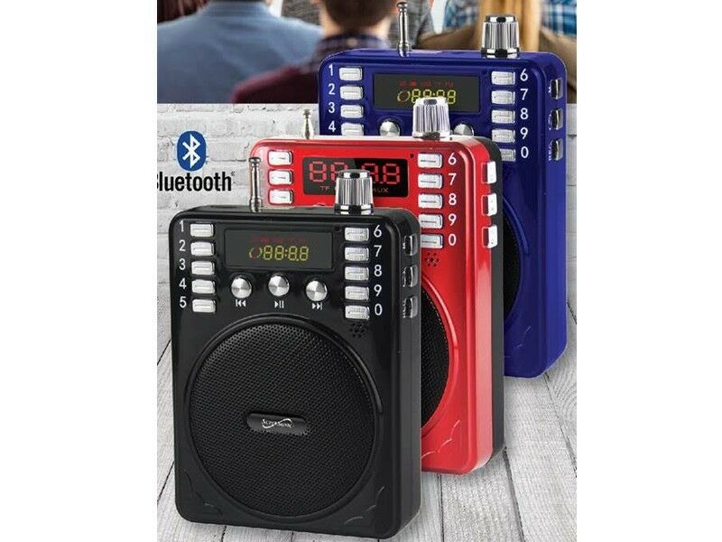 Supersonic Sc-1443bt Mini Pa Speaker +bluetooth +usb/sd/fm +microphone/headset