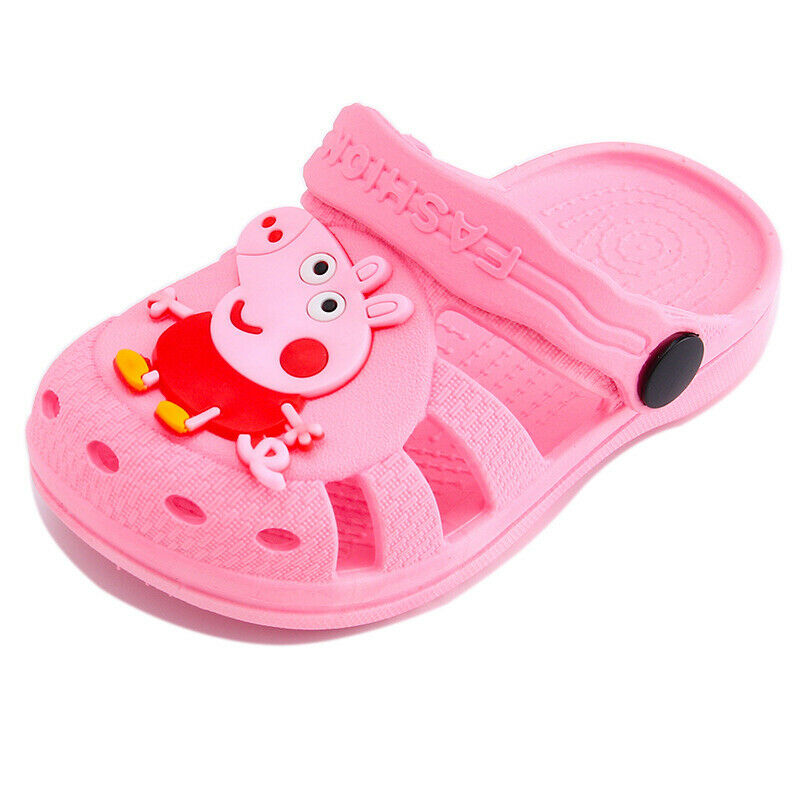 Pink Peppa Pig Girl Clogs Sizes 6, 7, 8, 9, 10, 11, 12, J1, J2, J3, & J4