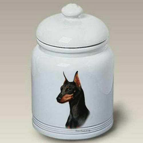 Black And Tan Miniature Pinscher Ceramic Treat Jar Tb 34222