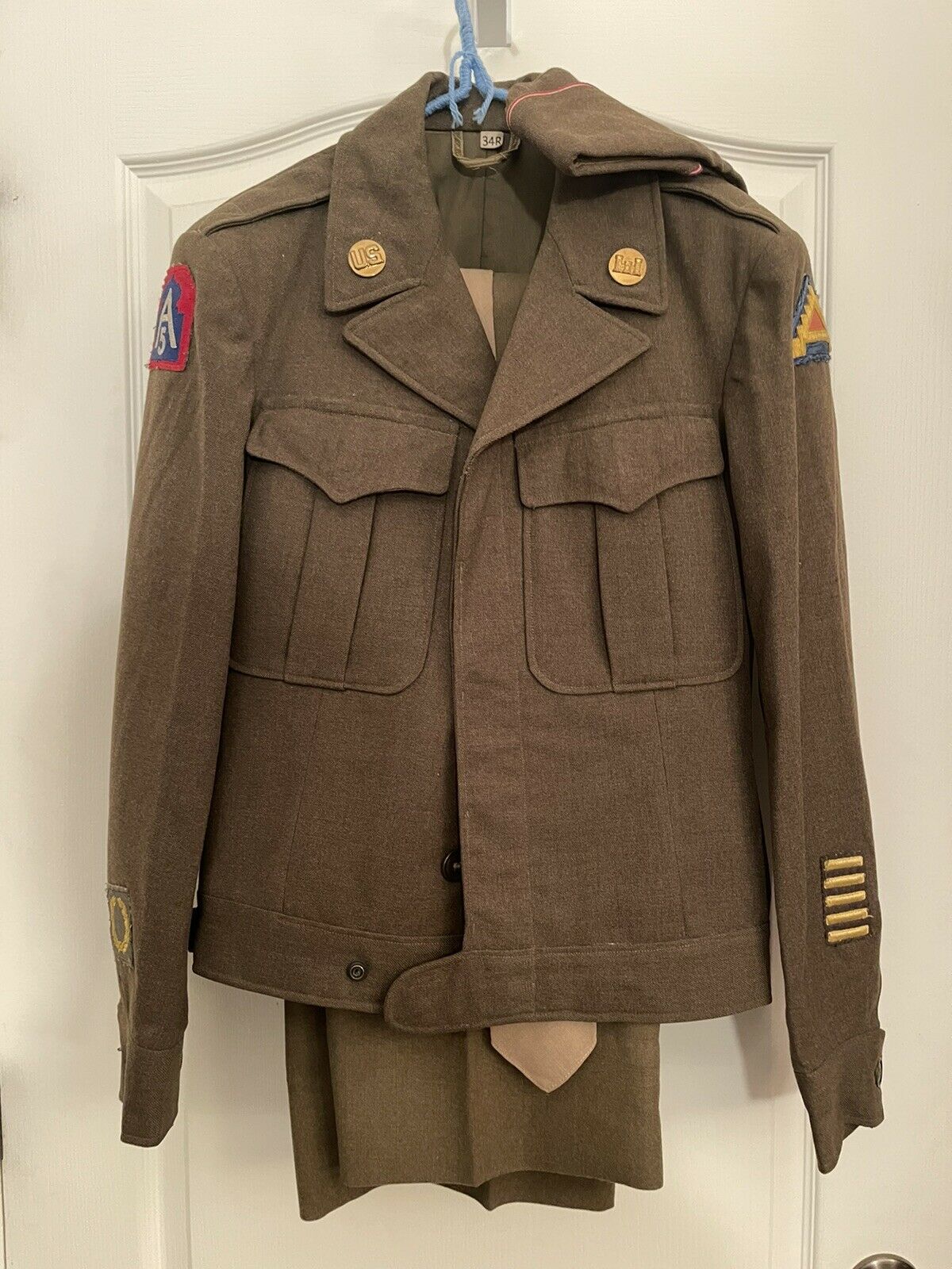 Ww2 Us Army Ike Jacket Uniform Set 7th Army Engineer