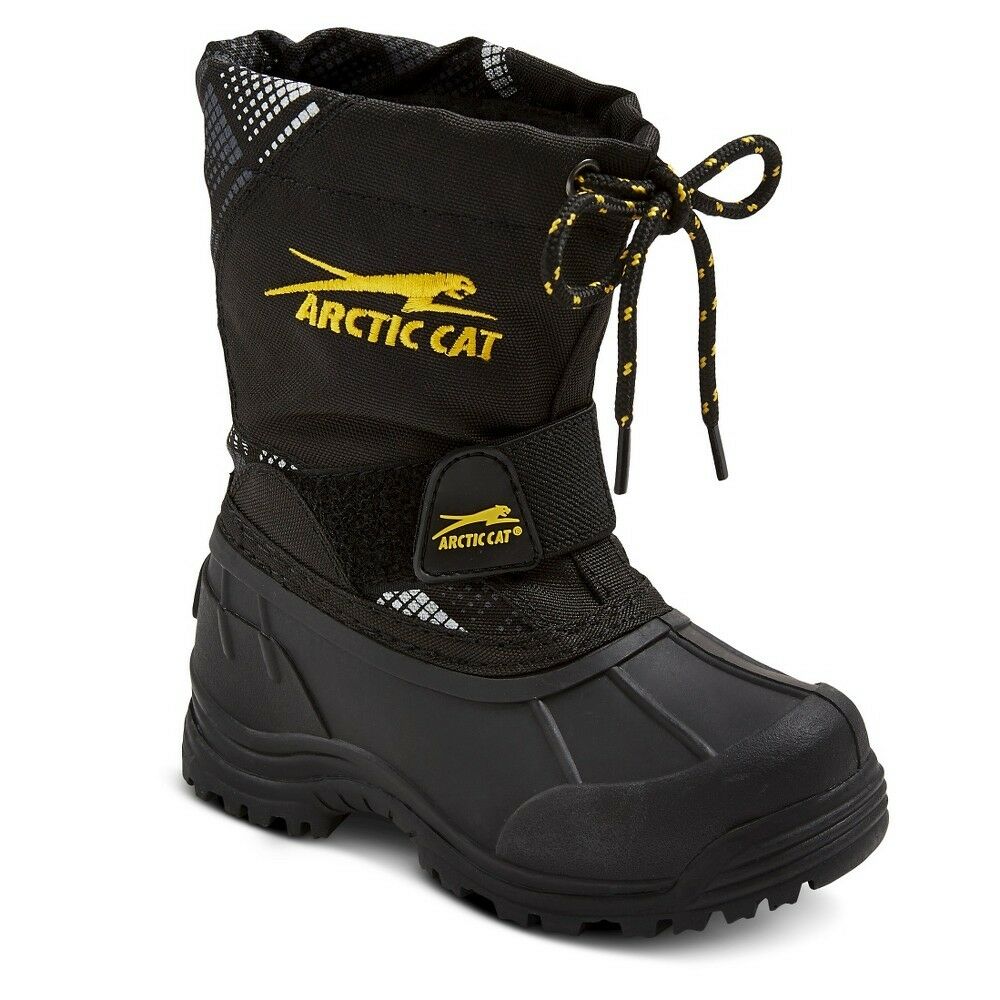 Arctic Cat Kids Winter Boots Snow-shower, Black, Us Size 10 - Eur Size 27