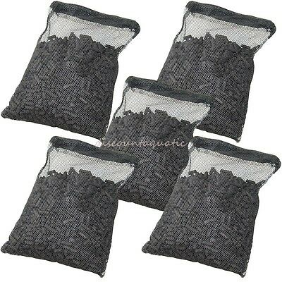 5 Lbs Activated Carbon In 5 Media Bags For Aquarium Fish Pond Canister Filter