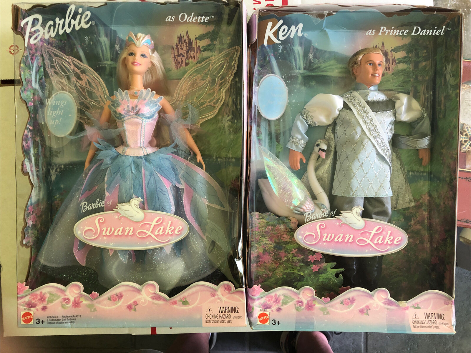 Swan Lake Barbie As Odette And Ken As Prince Daniel.  B2766 And B2768. Nrfb.