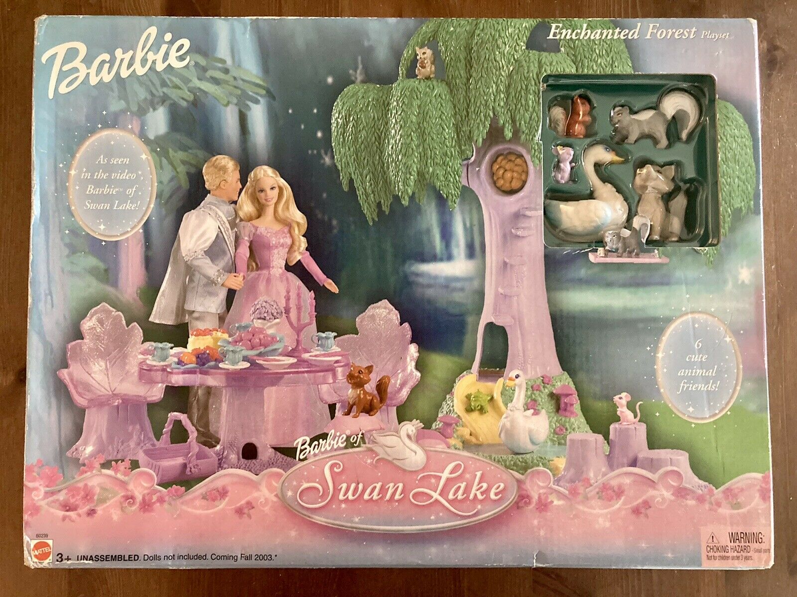 Barbie Of Swan Lake Enchanted Forest Playset Nrfp Mattel B0239 2003 Sealed Rare
