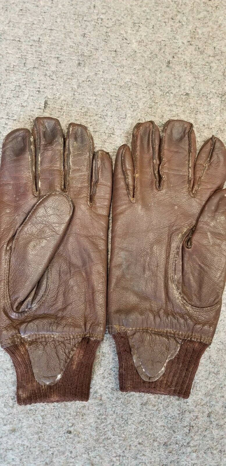Original Wwii Era Army Air Corps Leather A-10 Flight Gloves 8.5