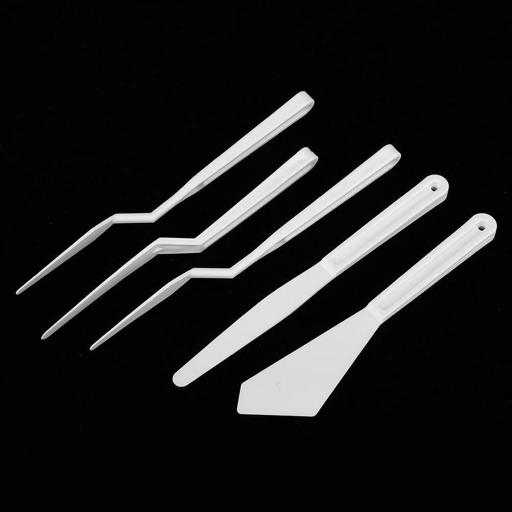 Set Of 5 Plastic Palette Knives Knife Set Artist Oil Paint Painting Spatula Tool