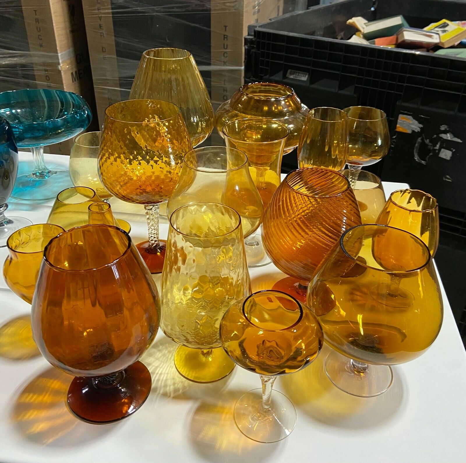 Glassware - Assorted Sizes, Colors, Shapes - 104 Pieces