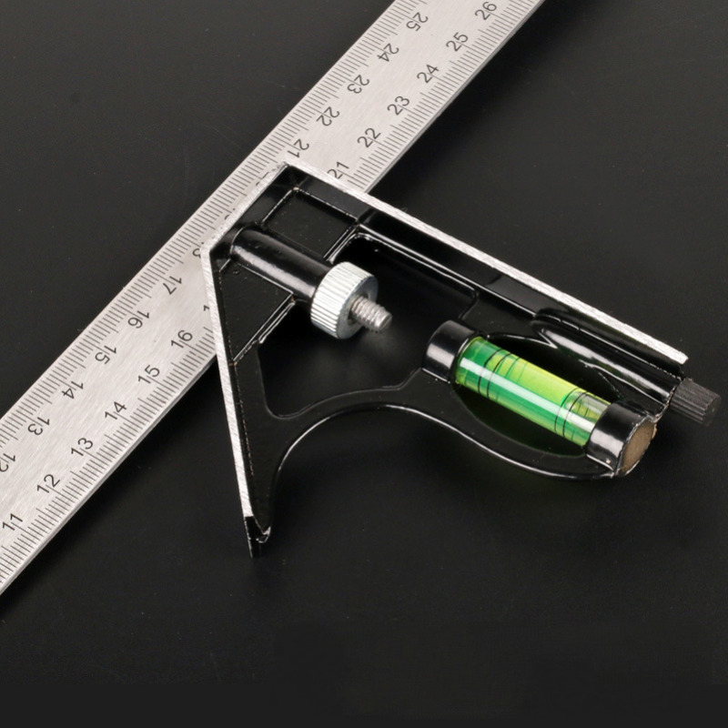 Multi-function Ruler Woodworking Measuring Ruler Level Adjustment